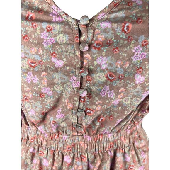 Loveshackfancy Roth mini warm taupe sienna floral ruffle  XL - Picture 6 of 8